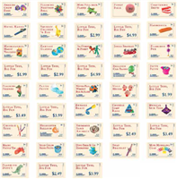 Toy Bin Insert Pack of 43 - 3.5" x 2"