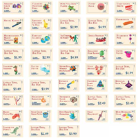 Toy Bin Insert Pack of 43 - 3.5" x 2"