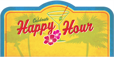 Happy Hour GL 34.5" x 16.75"