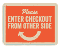 Queue Line - Enter (turn arrow) 12" x 9.3"