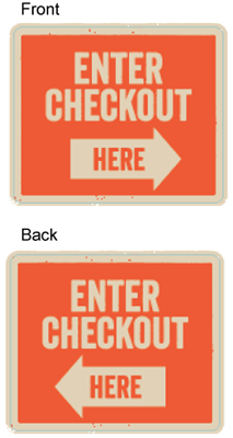 Queue Line - Enter (right/left arrow) 12" x 10"