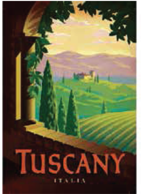 Travel Poster - Tuscany ?" x ?"