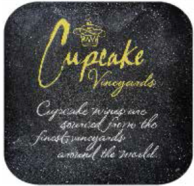 10" Blk Stk Magnet - Cupcake (2) 10" x 10"