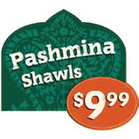 End Cap - Pashmina Shawls 26.7" x 23.4"