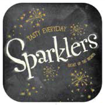 10" Blk Stk Magnet - Sparklers (2) 10" x 10"