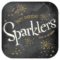 10" Blk Stk Magnet - Sparklers (2) 10" x 10"