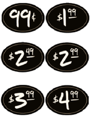 Chalkboard Small Bursts (set of 130) 5" x 3.35"