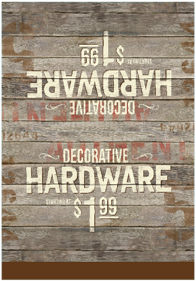 Decorative Hardware Bin Topper 25.75" x 18"