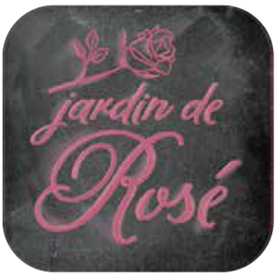 10" Blk Stk Magnet - Jardin de Rose (2) 10" x 10"