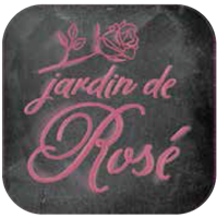 10" Blk Stk Magnet - Jardin de Rose (2) 10" x 10"