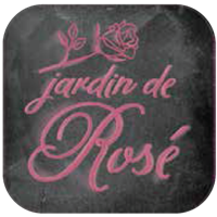 10" Blk Stk Magnet - Jardin de Rose (2) 10" x 10"