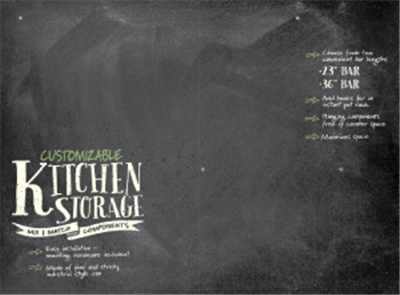 Kitchen Storage Backsplash 46" x 34"