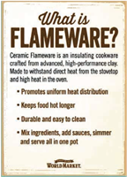 Ceramic Flameware Aisle Marker 5" x 7"