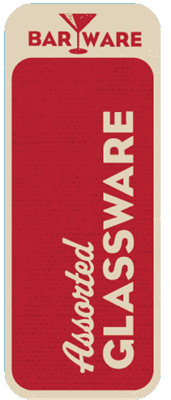 Barware Aisle Marker - Glassware 15.5" x 5.5"