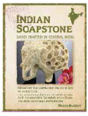 Indian Soapstone Small Easel 8.5" x 11"