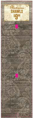 24" Jewelry End Cap - Pashmina 24" x 90"