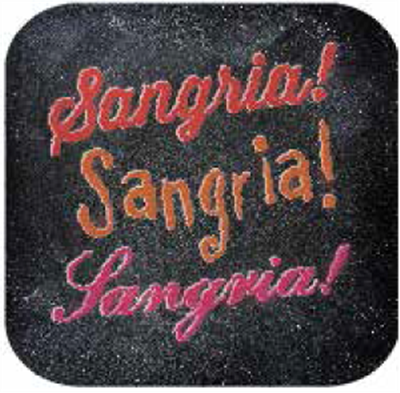 10" Blk Stk Magnet - Sangria (2) 10" x 10"
