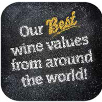 10" Blk Stk Magnet - Best Wine Value (2) 10" x 10"