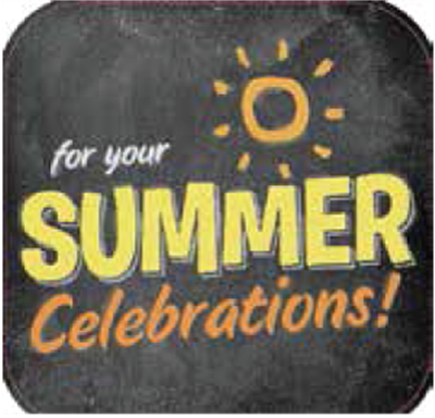 10" Blk Stk Magnet - Summer (2) 10" x 10"