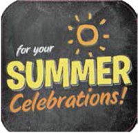 10" Blk Stk Magnet - Summer (2) 10" x 10"