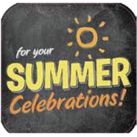 10" Blk Stk Magnet - Summer (2) 10" x 10"