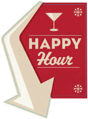 Happy Hour Aisle Marker LRG 13.1" x 18.1"