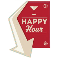 Happy Hour Aisle Marker LRG 13.1" x 18.1"